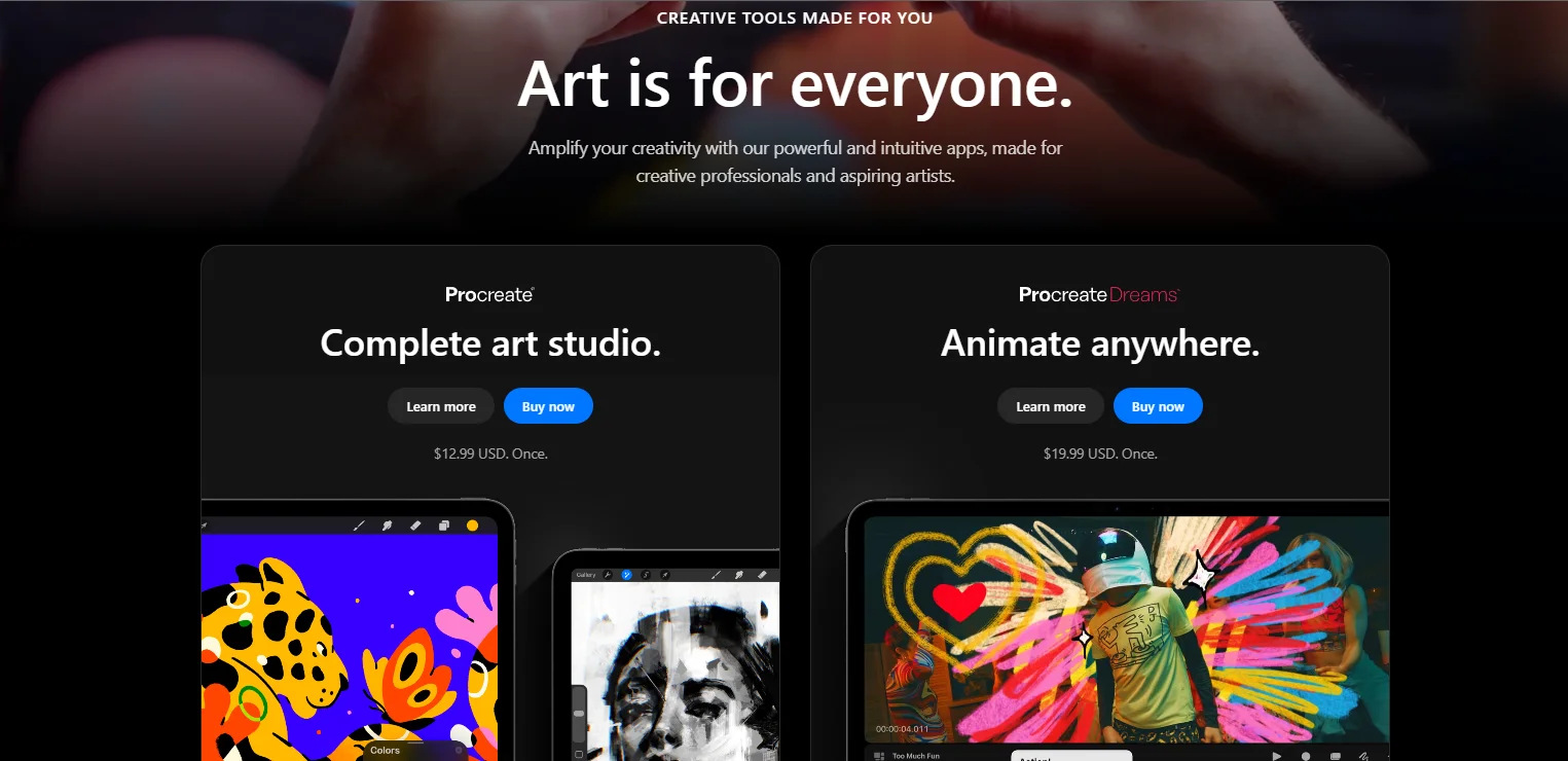 Procreate In-App Purchases Features and Example