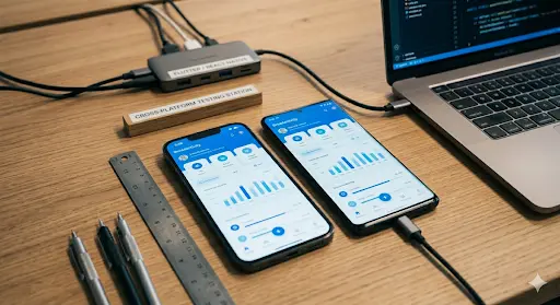 Comparison of native iOS and Android apps vs cross-platform Flutter and React Native development